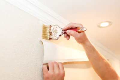 Pose de papier peint à Ruhans — revêtements muraux et toiles de verre